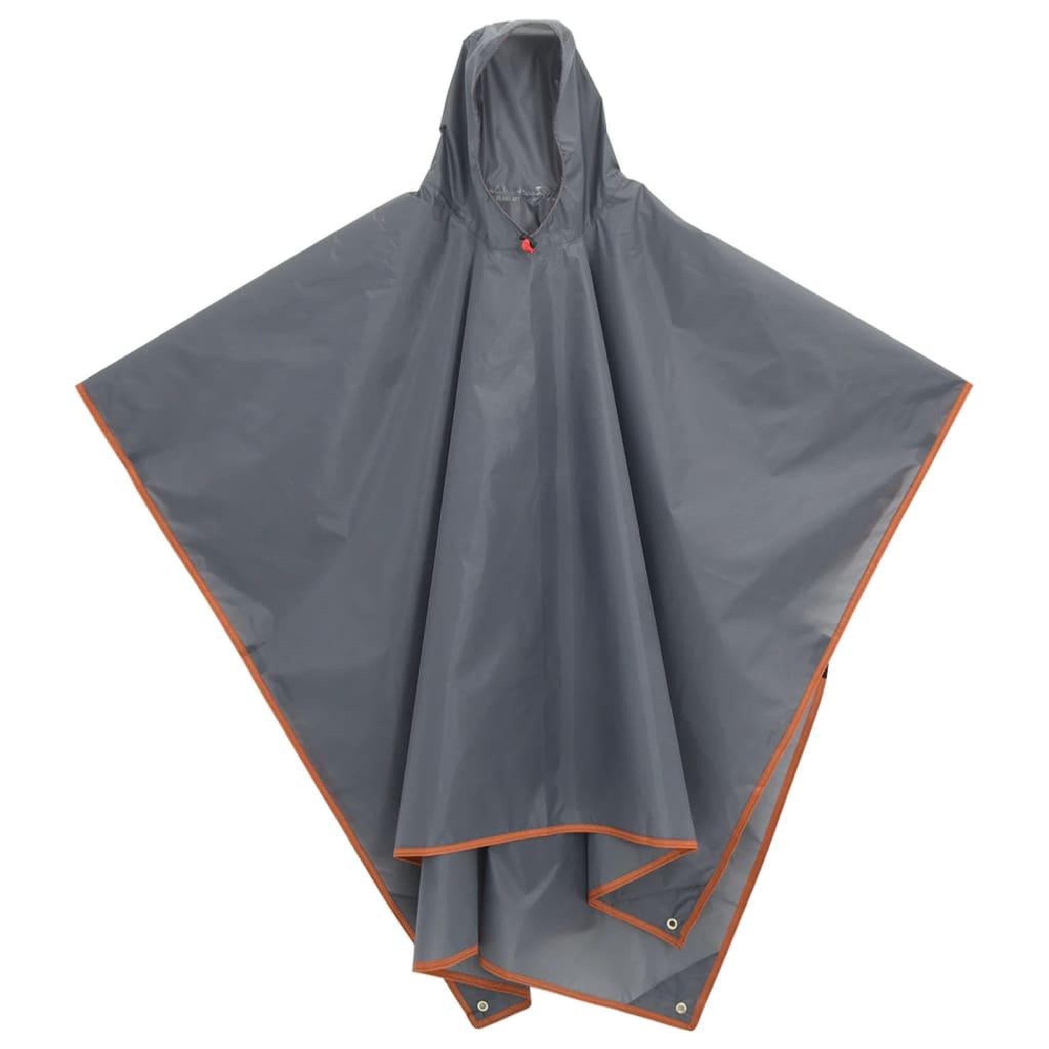 Voir la diapositive 2 : VIDAXL Poncho de pluie avec capuche design 2 en 1 gris et orange