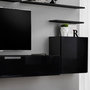 Voir la diapositive 3 : Paris Prix Meuble TV Mural Design  Switch I  330cm Noir