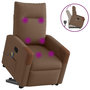 Voir la diapositive 1 : VIDAXL Fauteuil de massage inclinable Marron Tissu