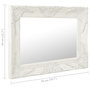 Voir la diapositive 6 : VIDAXL Miroir mural style baroque 50x40 cm Blanc