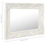 Voir la diapositive 6 : VIDAXL Miroir mural style baroque 50x40 cm Blanc