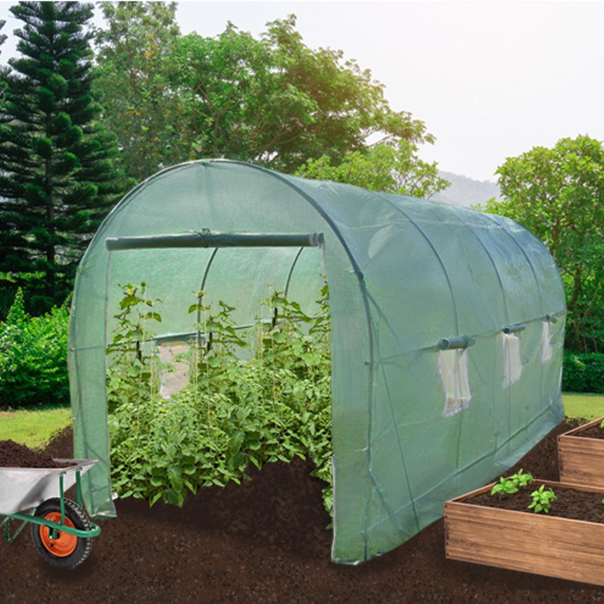 Voir la diapositive 2 : Monster Serre  Polytunnel 25mm