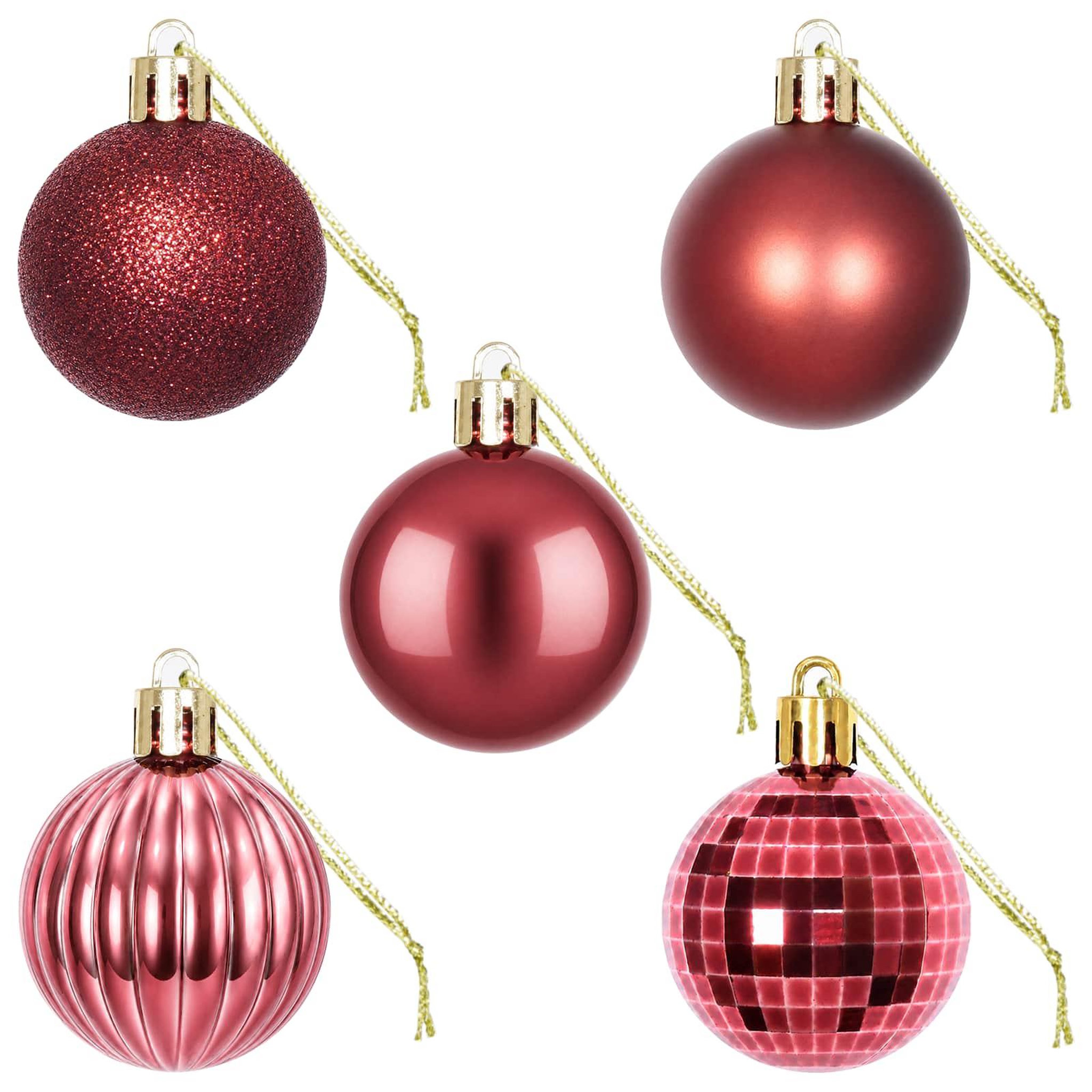 Voir la diapositive 5 : VIDAXL Ensemble de boules de Noël 100 pc Bordeaux 4 cm Polystyrene
