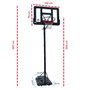 Voir la diapositive 4 : BUMBER Panier de Basket sur pied mobile CHICAGO - Diamètre 45 cm - Hauteur Réglable de 2,30m à 3,05m