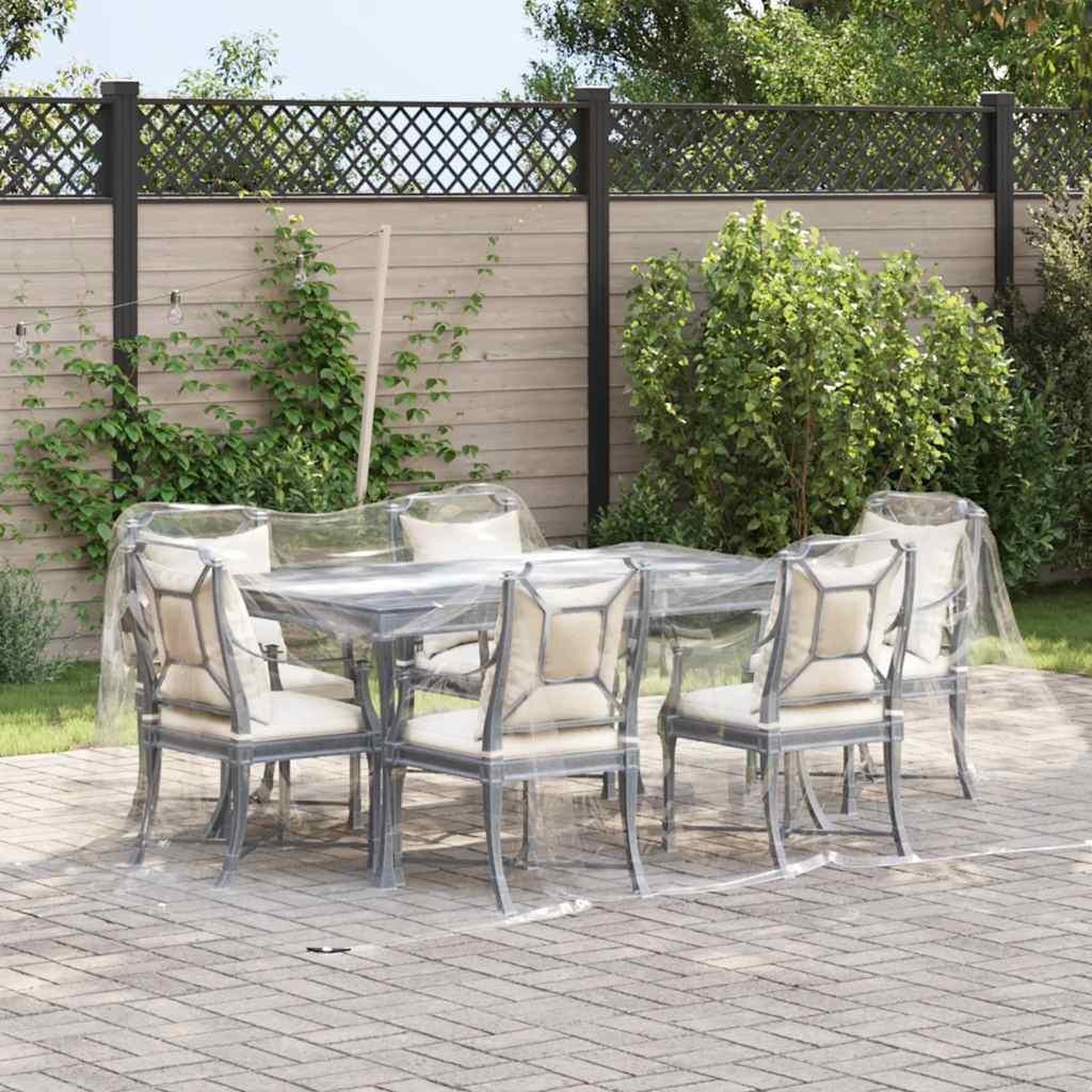 Voir la diapositive 2 : VIDAXL Bache transparente avec œillets 3x5 m PVC