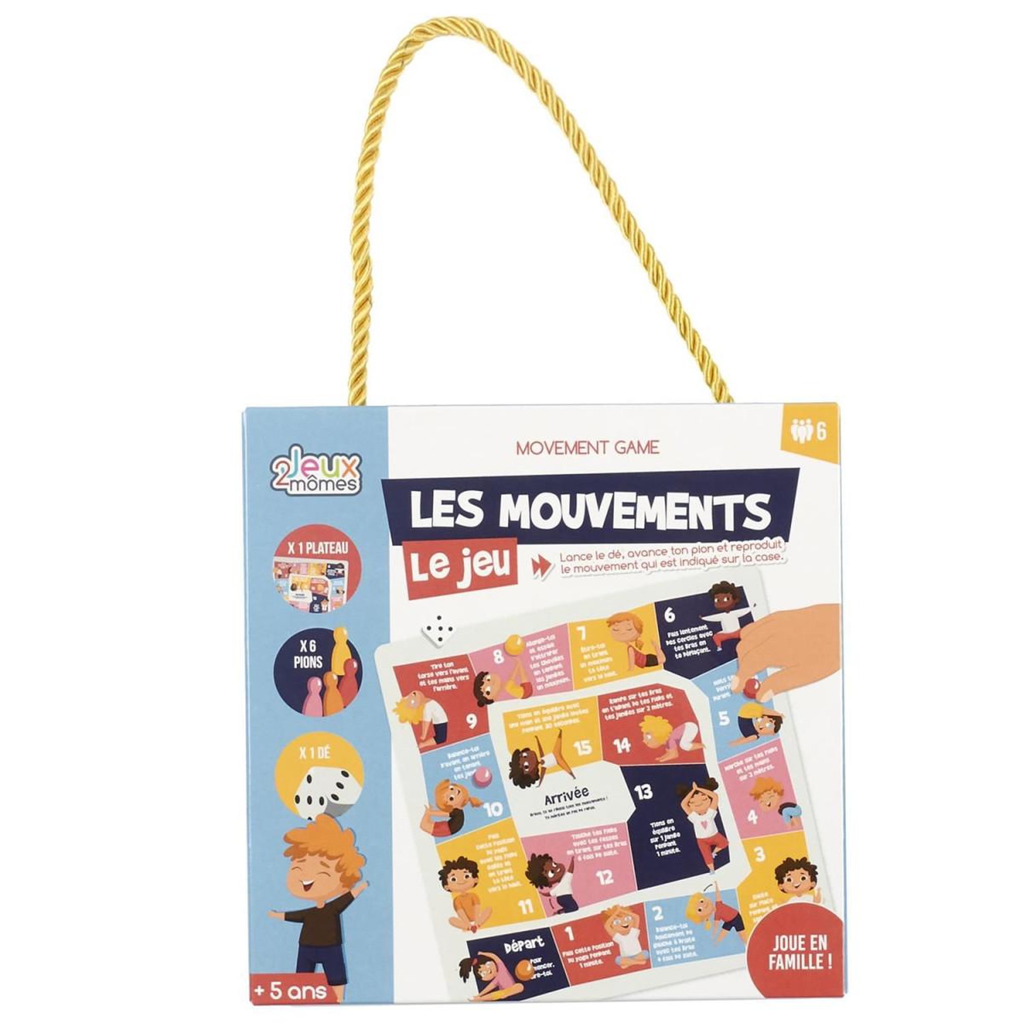 Jeux 2 momes Jeu enfant  les mouvements  28cm multicolore