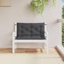 Voir la diapositive 3 : VIDAXL Coussins de banc de jardin lot de 2 anthracite melange tissu