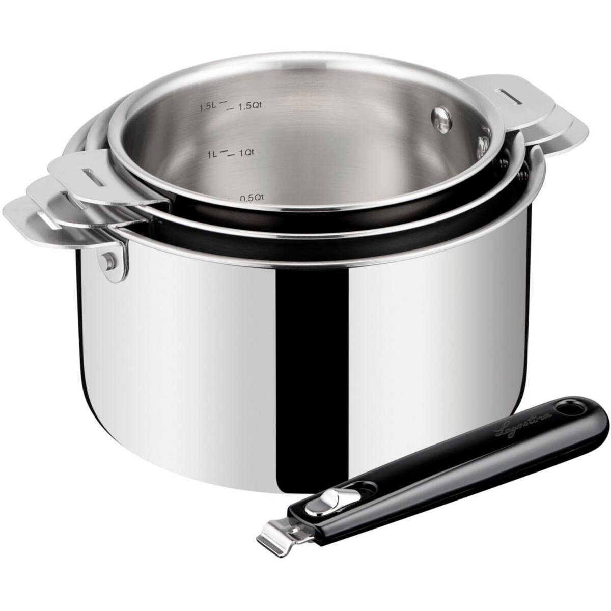 Lagostina Batterie de cuisine Esperta triply 3pcs + poignée