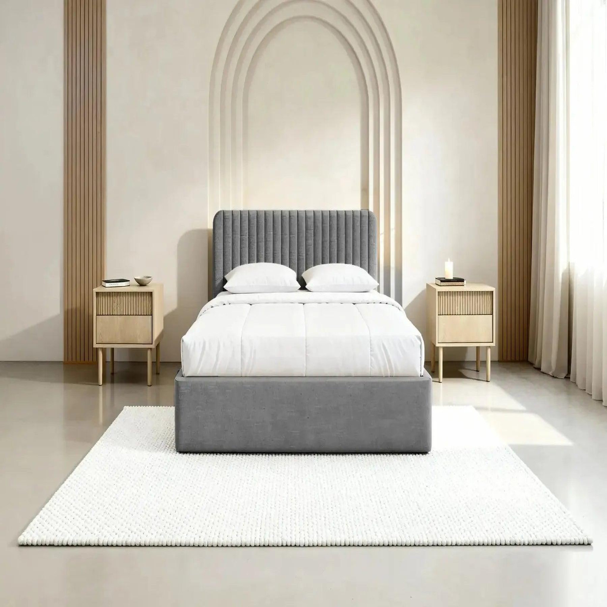 Voir la diapositive 3 : CASANOVA PARIS JEANNE - Lit coffre tissu velours