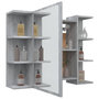 Voir la diapositive 4 : VIDAXL Armoire a miroir de salle de bain Sonoma gris 80x20,5x64cm Bois