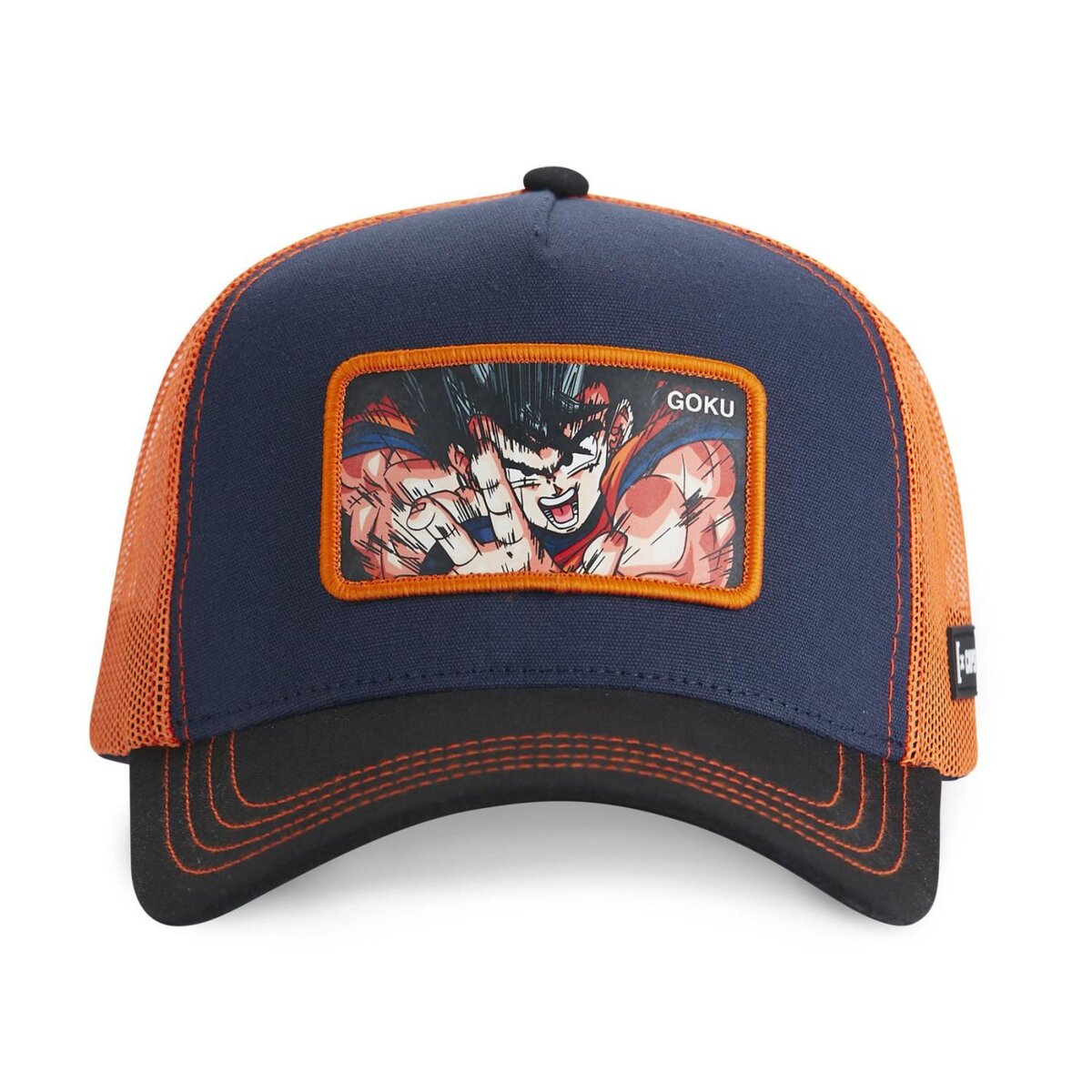 CAPSLAB Casquette homme trucker en canvas de coton Dragon Ball Z Goku