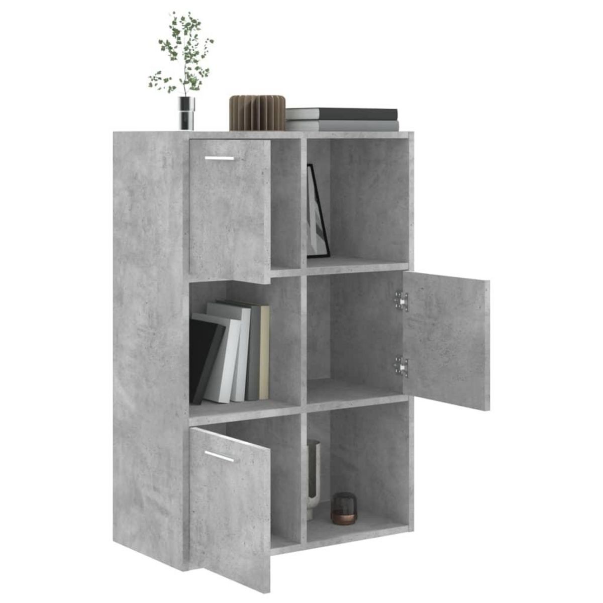 VIDAXL Armoire de rangement Gris beton 60x29,5x90 cm Bois d'ingenierie