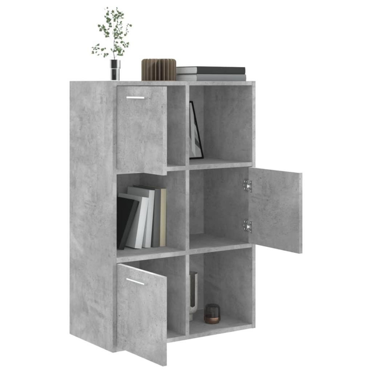 VIDAXL Armoire de rangement Gris beton 60x29,5x90 cm Bois d'ingenierie