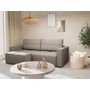 Voir la diapositive 1 : BEST MOBILIER Daryl - canapé d'angle réversible 4 places convertible avec coffre en tissu texturé