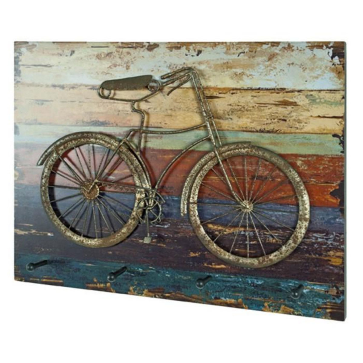 Paris Prix Patère Murale 4 Crochets  Vélo  53cm Multicolore