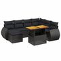 Voir la diapositive 2 : VIDAXL Salon de jardin 8 pcs avec coussins noir resine tressee