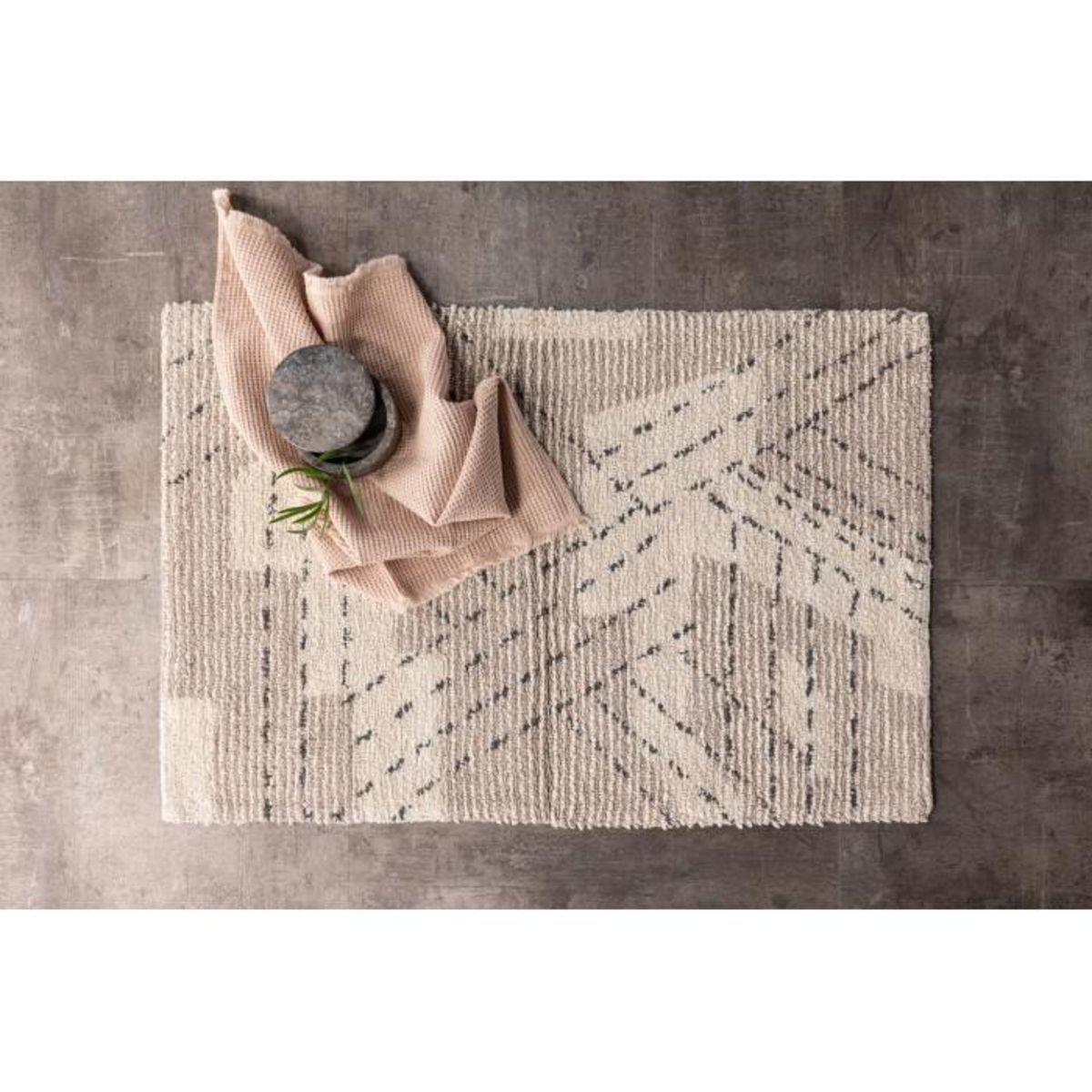 Paris Prix Tapis de Salle de Bain  Lorentz  60x90cm Grège