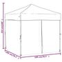 Voir la diapositive 6 : VIDAXL Tente de reception pliable avec parois Taupe 2x2 m