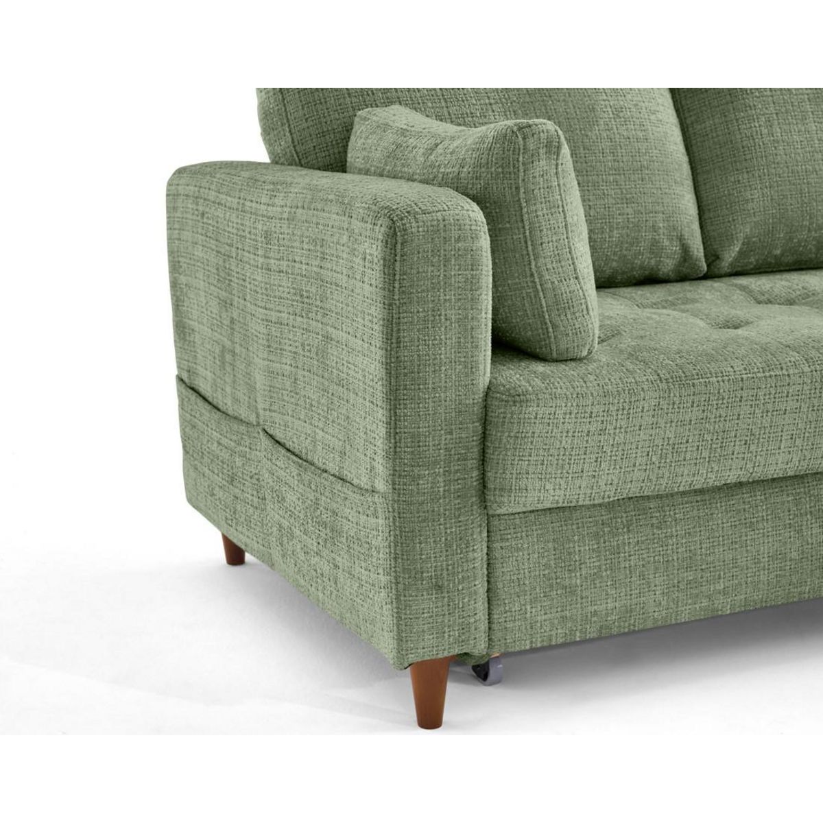 LISA DESIGN Anna - canapé d'angle droit 5 places convertible en velours texturé