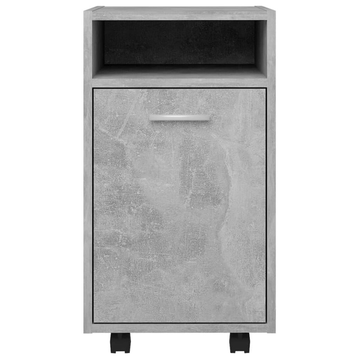 VIDAXL Armoire laterale et roues Gris beton 33x38x60cm Bois ingenierie