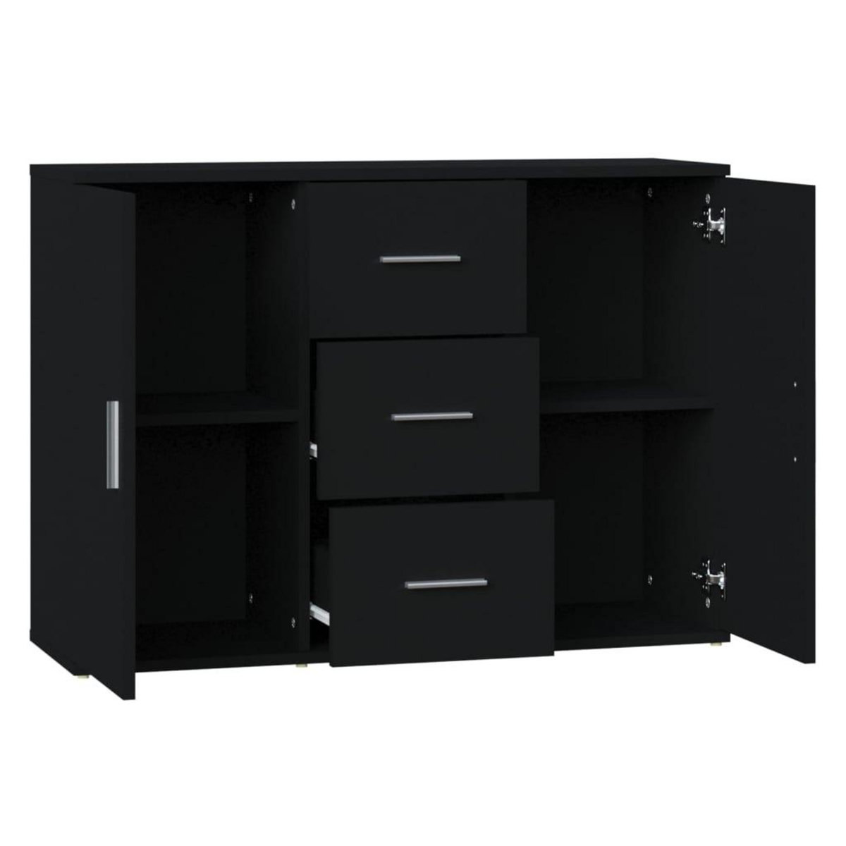 VIDAXL Buffet Noir 91x29,5x65 cm Bois d'ingenierie