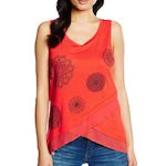 DESIGUAL T shirt  Femme Desigual Knitted. Coloris disponibles : Rouge