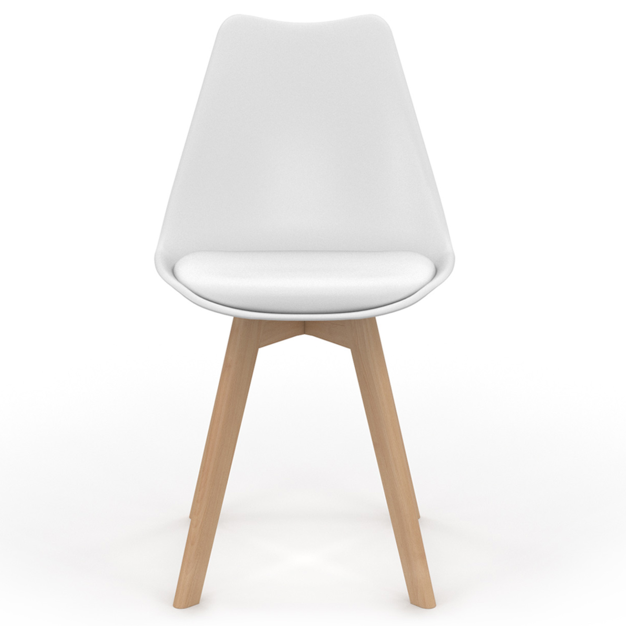 Voir la diapositive 3 : ID MARKET Lot de 8 chaises scandinaves sara blanches pour salle à manger