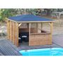 Voir la diapositive 1 : Habrita Pool house - Deux parois avec comptoirs - 14,36m² - BLUETERM