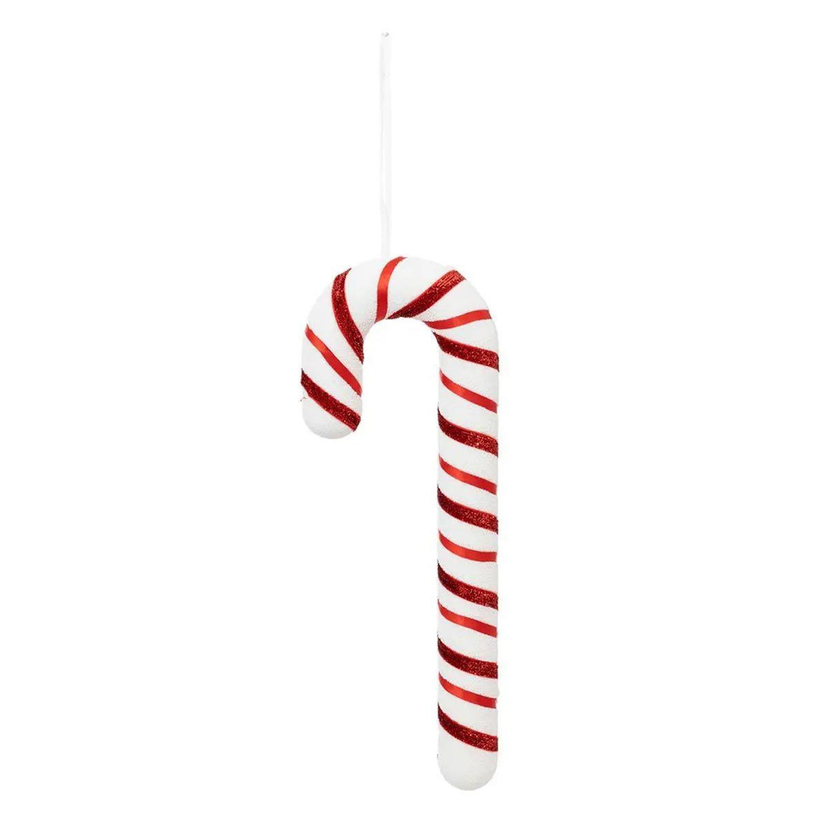ATMOSPHERA Sujet de Noël  Sucre d'Orge  33cm Blanc & Rouge