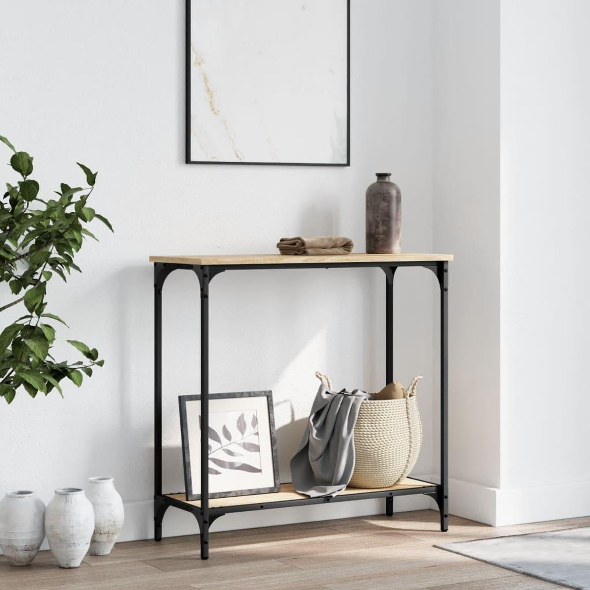 VIDAXL Table console chene sonoma 75x30,5x75 cm bois d'ingenierie
