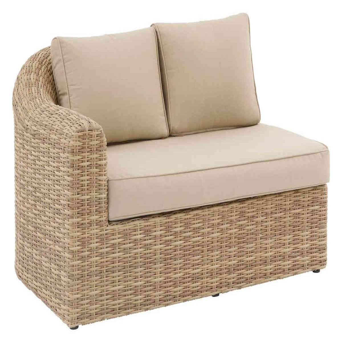 HESPERIDE Salon de jardin en résine tressée Moorean angle - 5 places - Hespéride