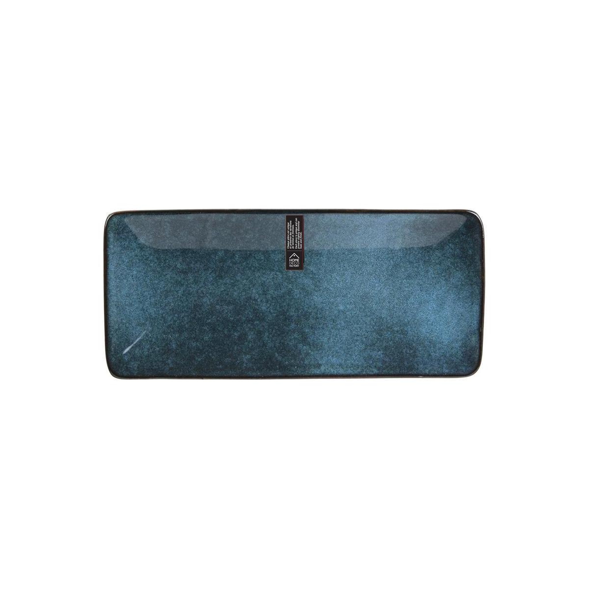 Voir la diapositive 2 : The Home Deco Factory Coupelle rectangle  au grès du temps  22cm bleu