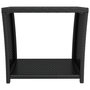Voir la diapositive 3 : VIDAXL Table a the dessus en verre Noir Resine tressee verre trempe