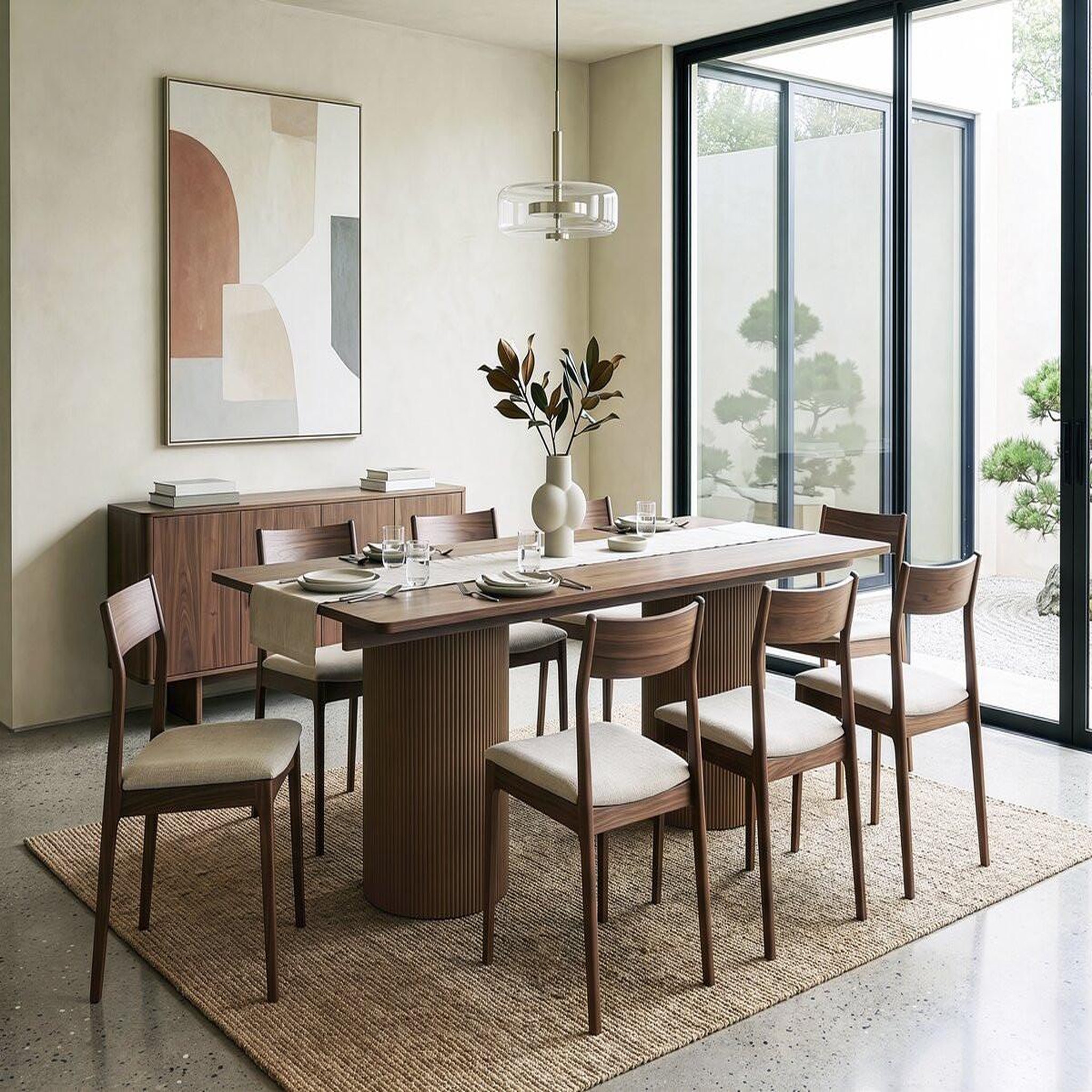 Voir la diapositive 2 : Habitat et Jardin Table à manger ovale en bois  zénith  - 180 cm - 8 places - marron