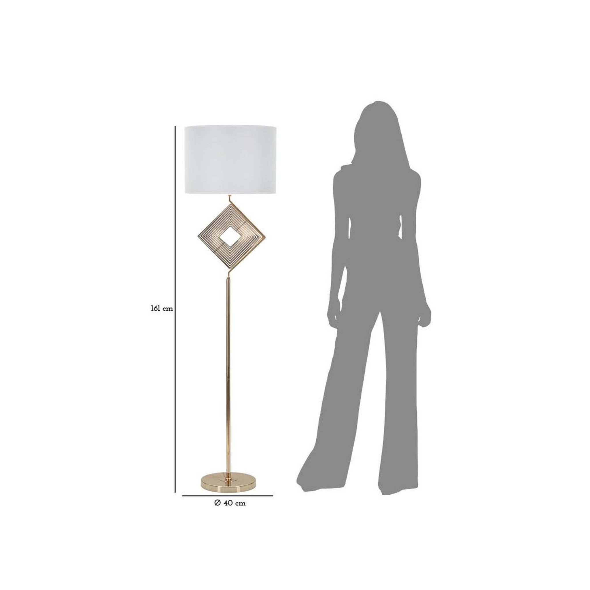 Voir la diapositive 6 : Paris Prix Lampadaire en métal  move  161cm or & blanc