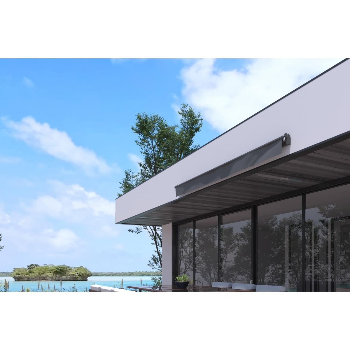 CONCEPT USINE Store banne manuel 3 x 2,5 m gris ADRO