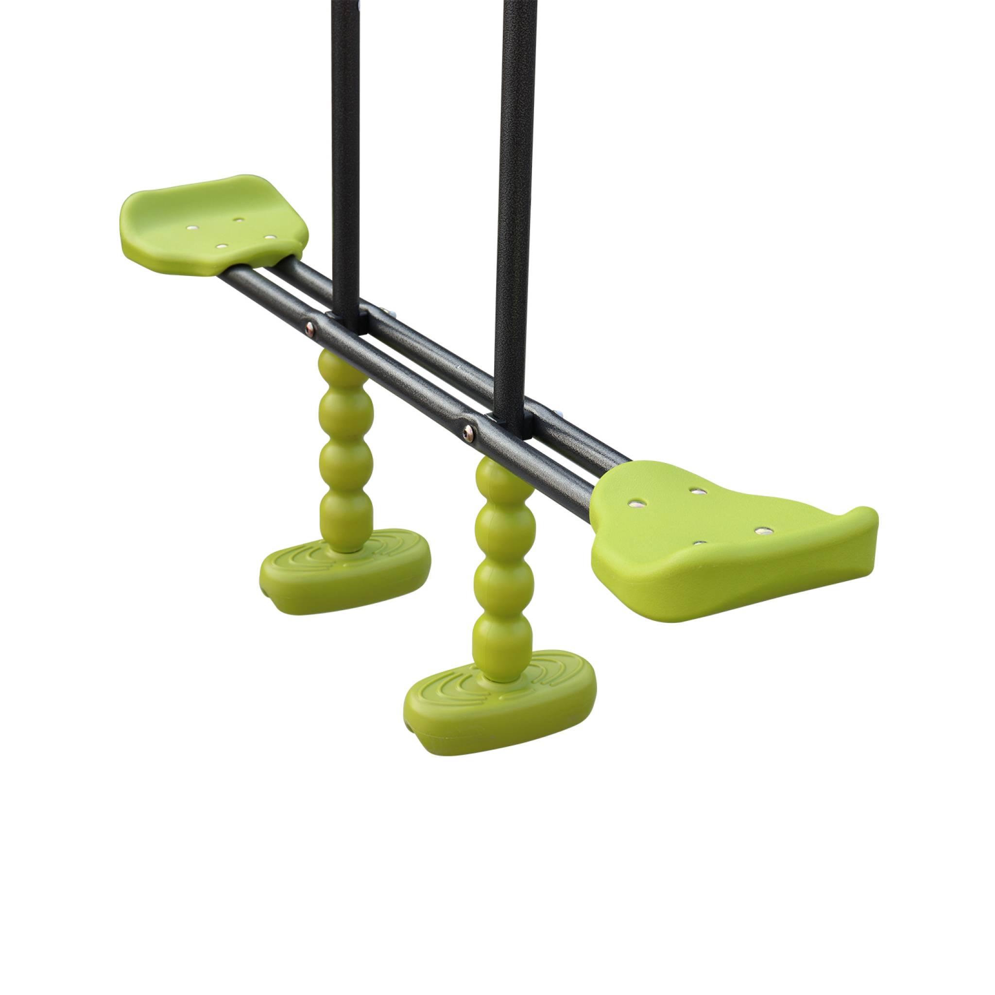 Voir la diapositive 3 : SWEEEK Aire de jeux Naroit en bois de pin avec 1 face à face et 2 balançoires