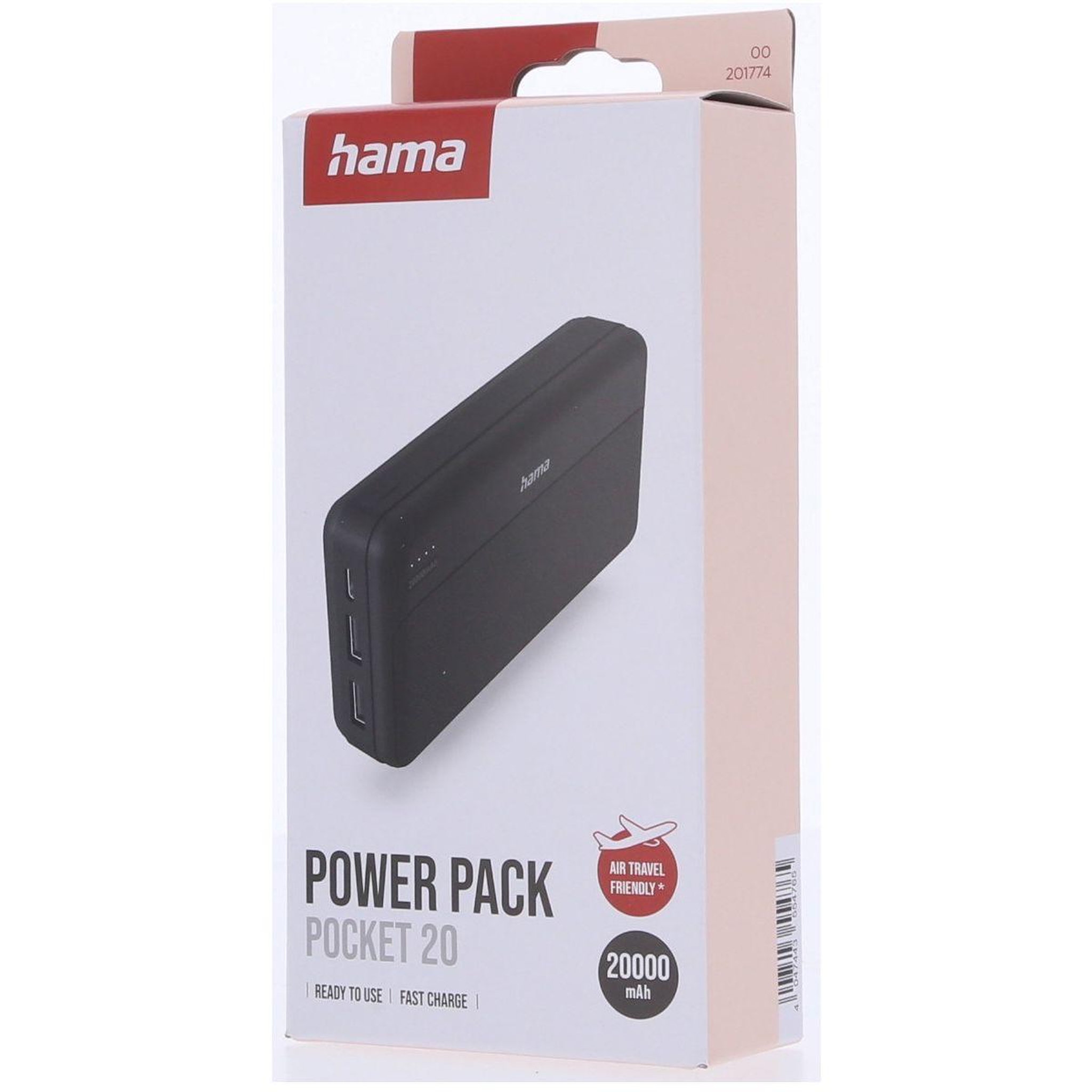 Voir la diapositive 5 : Hama Batterie externe 20000mah pocket 2 usb-a anthracite