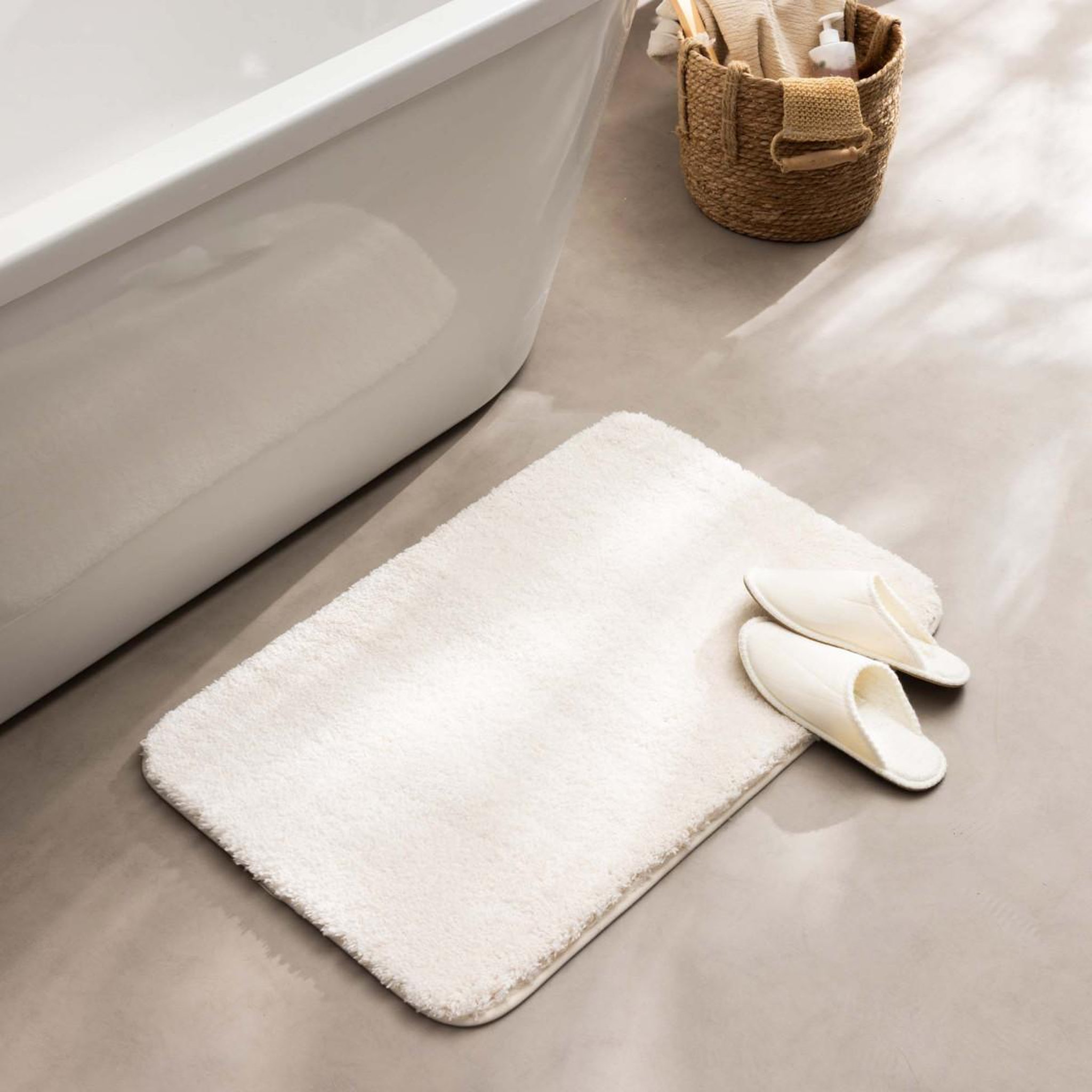 Voir la diapositive 5 : Douceur d'Intérieur Tapis de bain en microfibre  mael  50x80cm naturel
