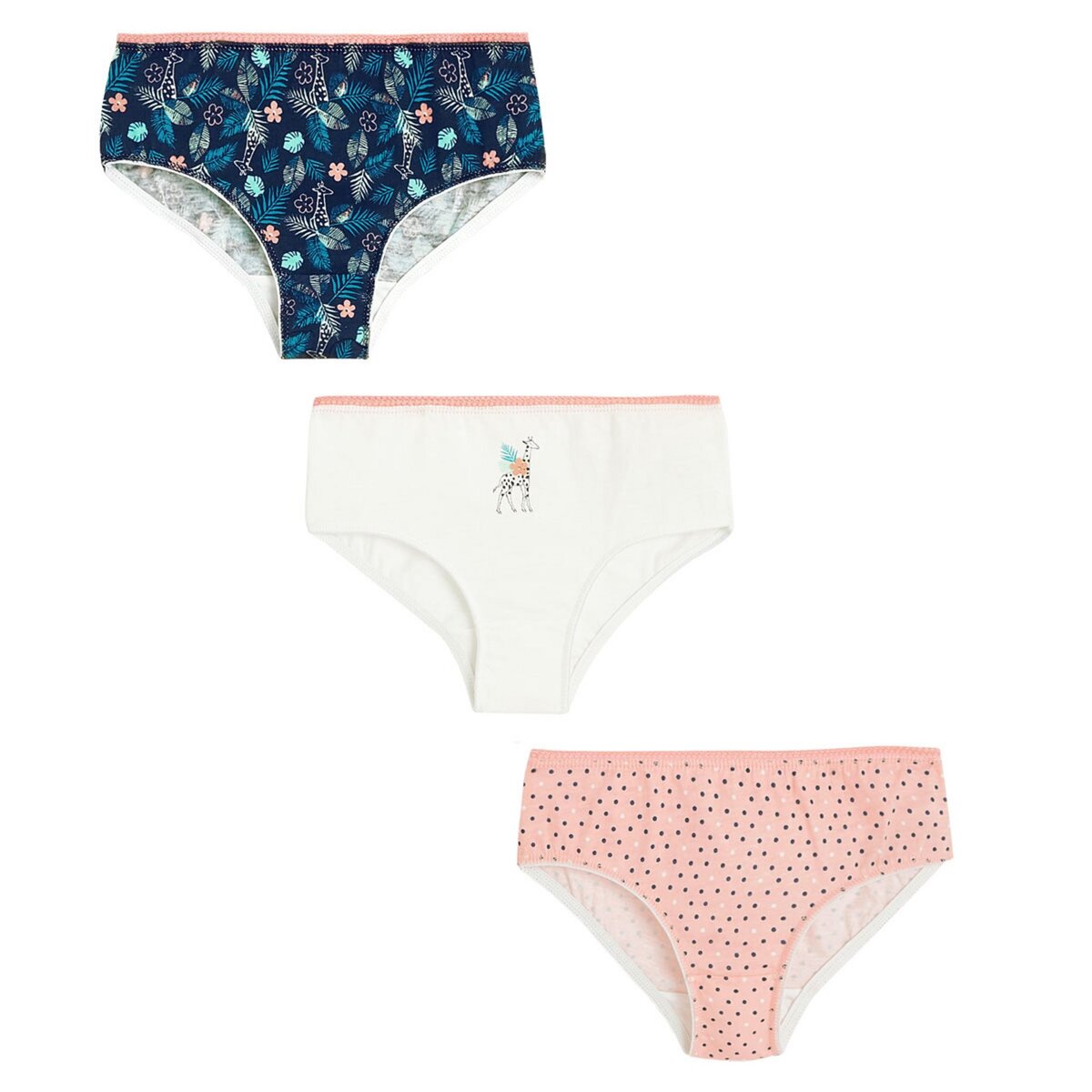 PETIT BATEAU Lot de 3 culottes fille pas cher 