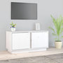 Voir la diapositive 1 : VIDAXL Meuble TV Blanc 80x35x40,5 cm Bois de pin massif