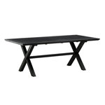 Paris Prix Table de Jardin en Bois  Rives  200cm Noir