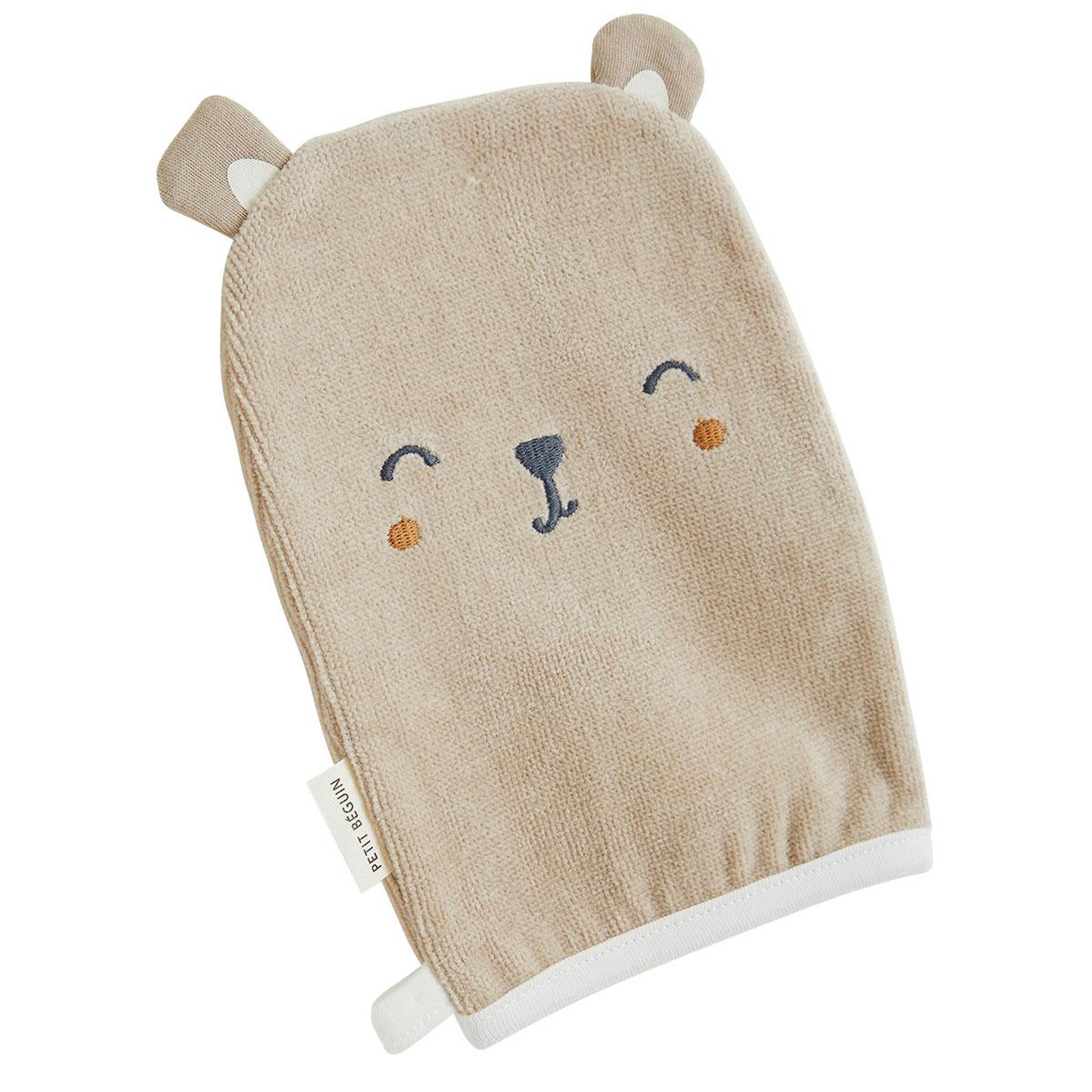 Voir la diapositive 3 : Petit Béguin Cape de bain et gant bébé eliah