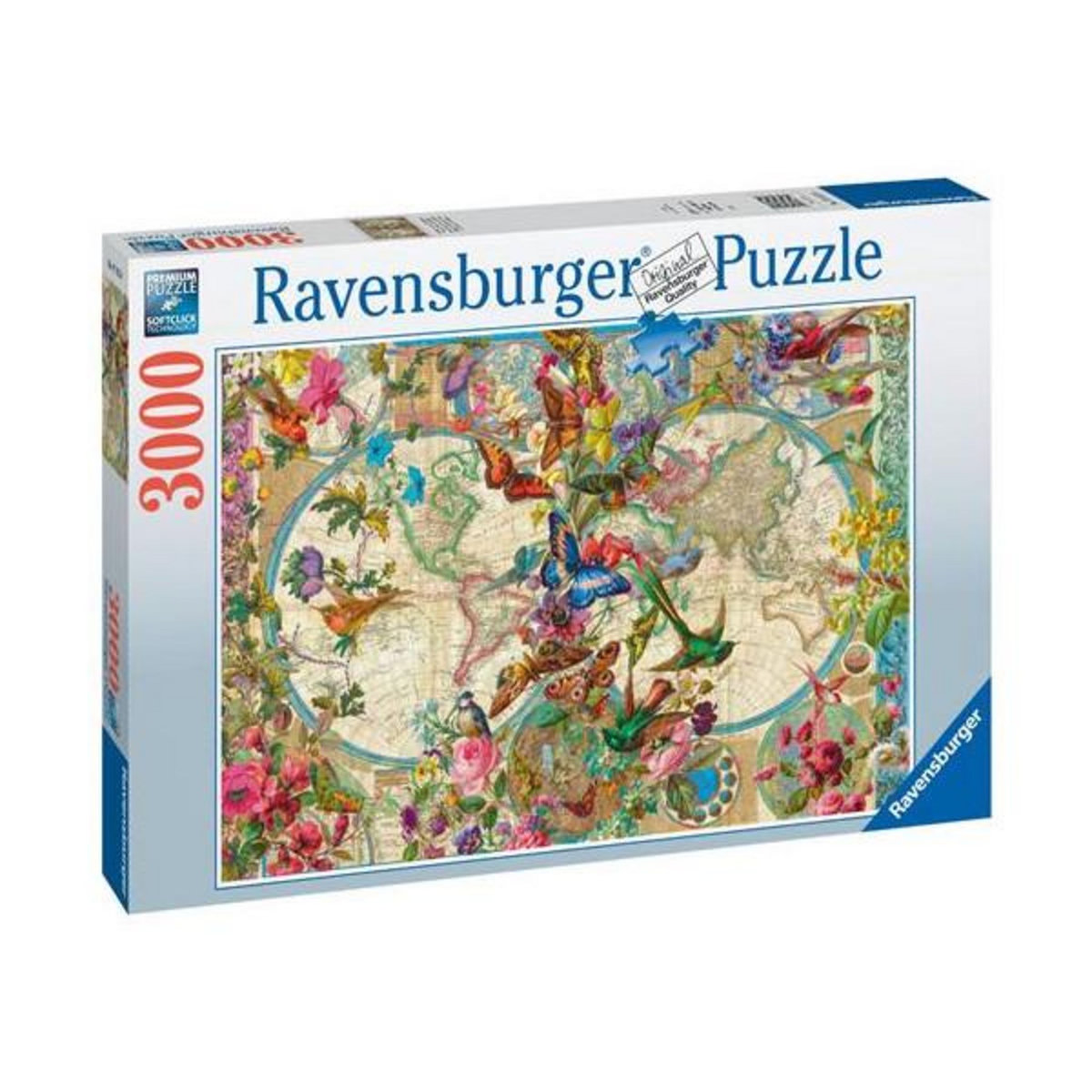 RAVENSBURGER Puzzle Ravensburger Carte de la flore et de la faune 3000 pièces