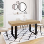 Voir la diapositive 4 : ID MARKET Table à manger extensible rectangle PHOENIX 4-8 personnes bois et noir 160-200 cm