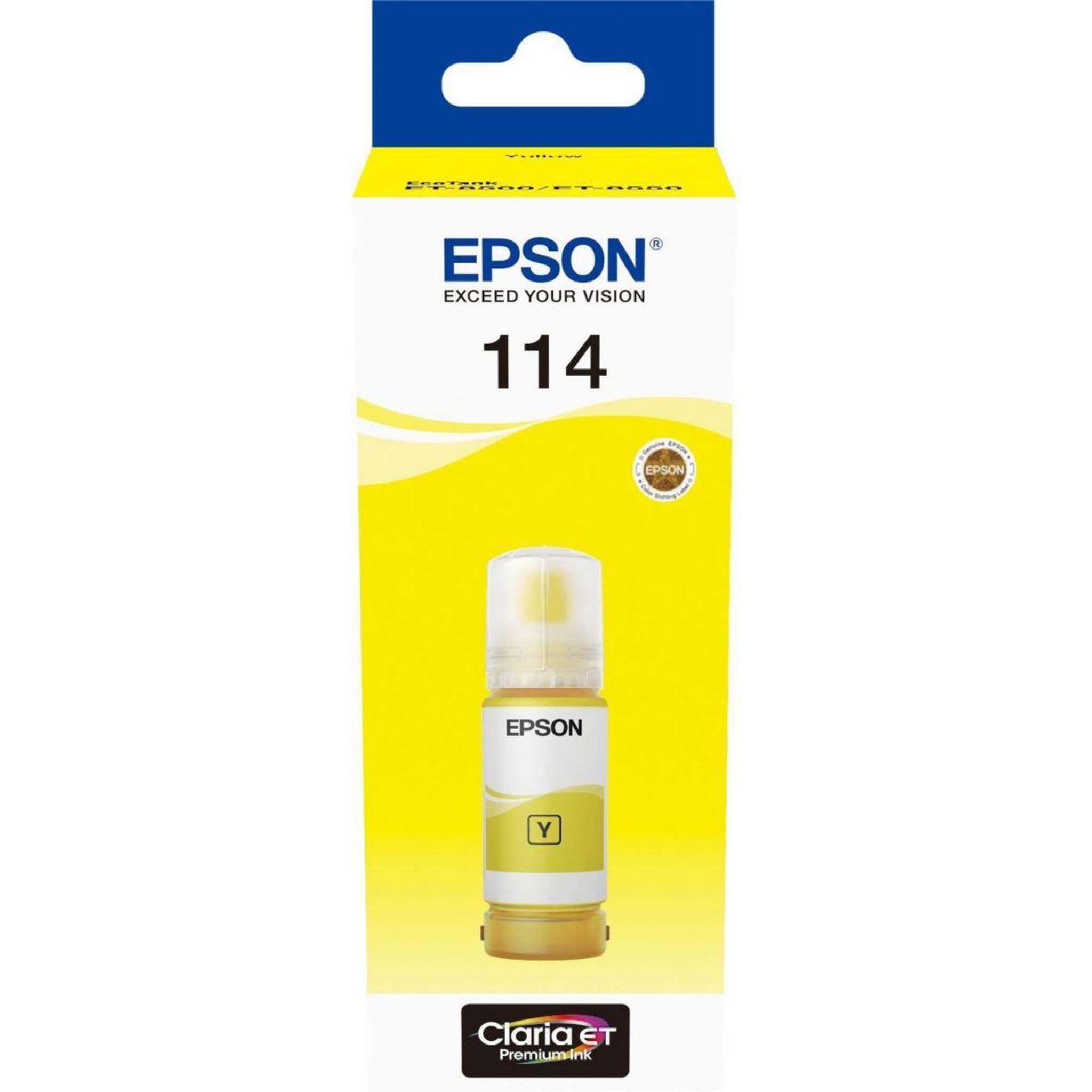 Epson Cartouche d'encre bouteille d'encre ecotank 114 jaune (yellow) - c13t07b340