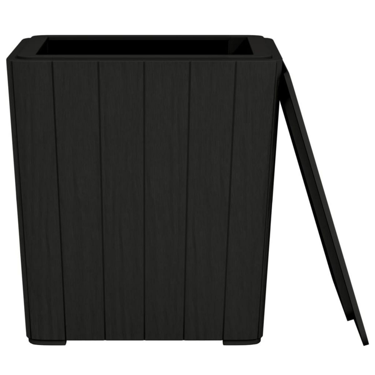 VIDAXL Table de jardin avec couvercle amovible noir polypropylene