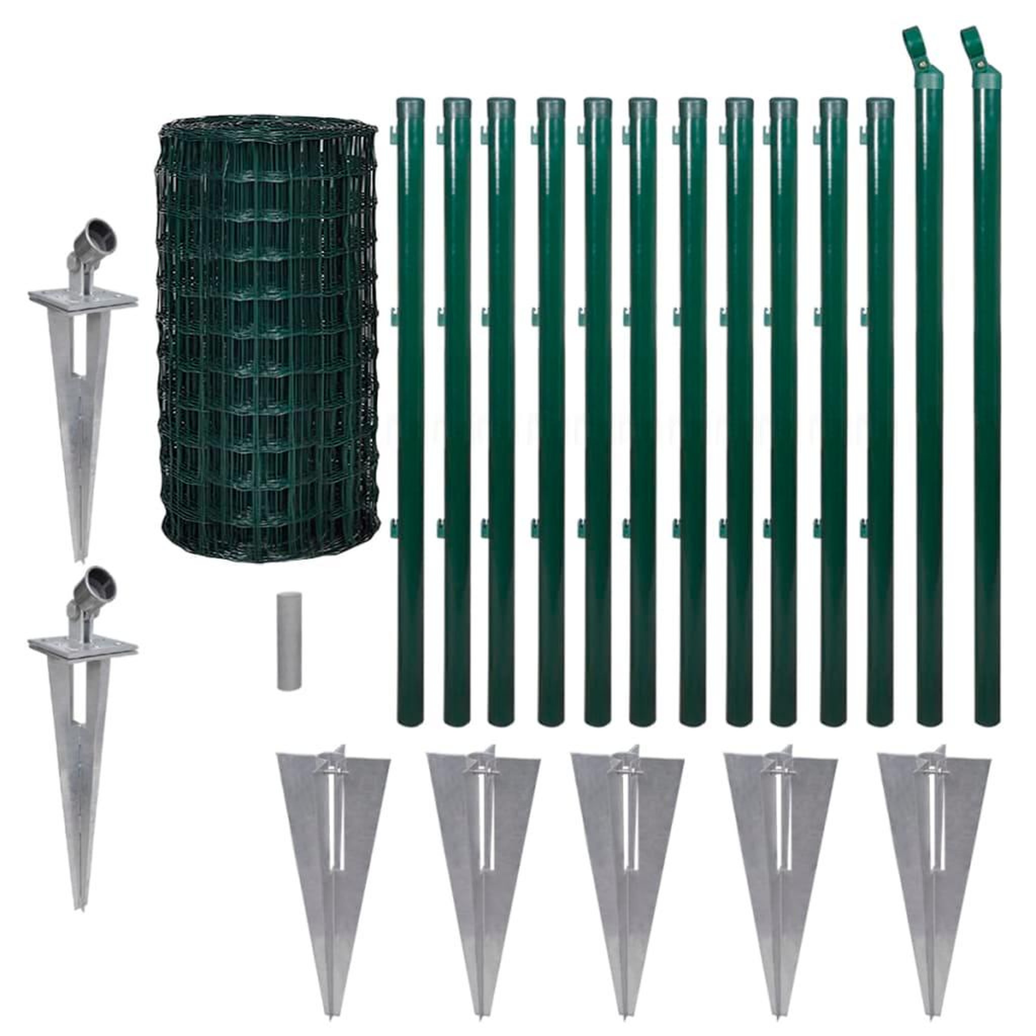 Voir la diapositive 2 : VIDAXL Cloture euro acier 25 x 0,8 m vert