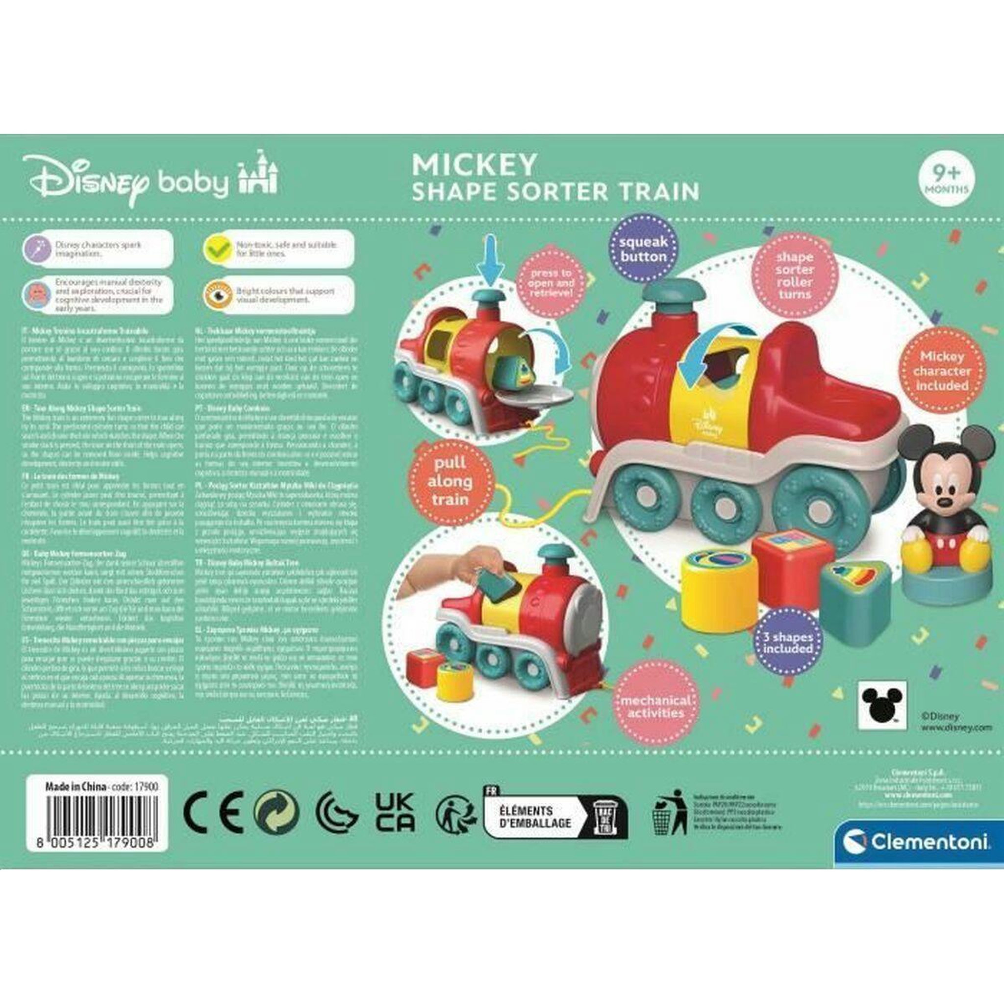 Voir la diapositive 2 : CLEMENTONI Train à tirer Clementoni Train Mickey Jaune