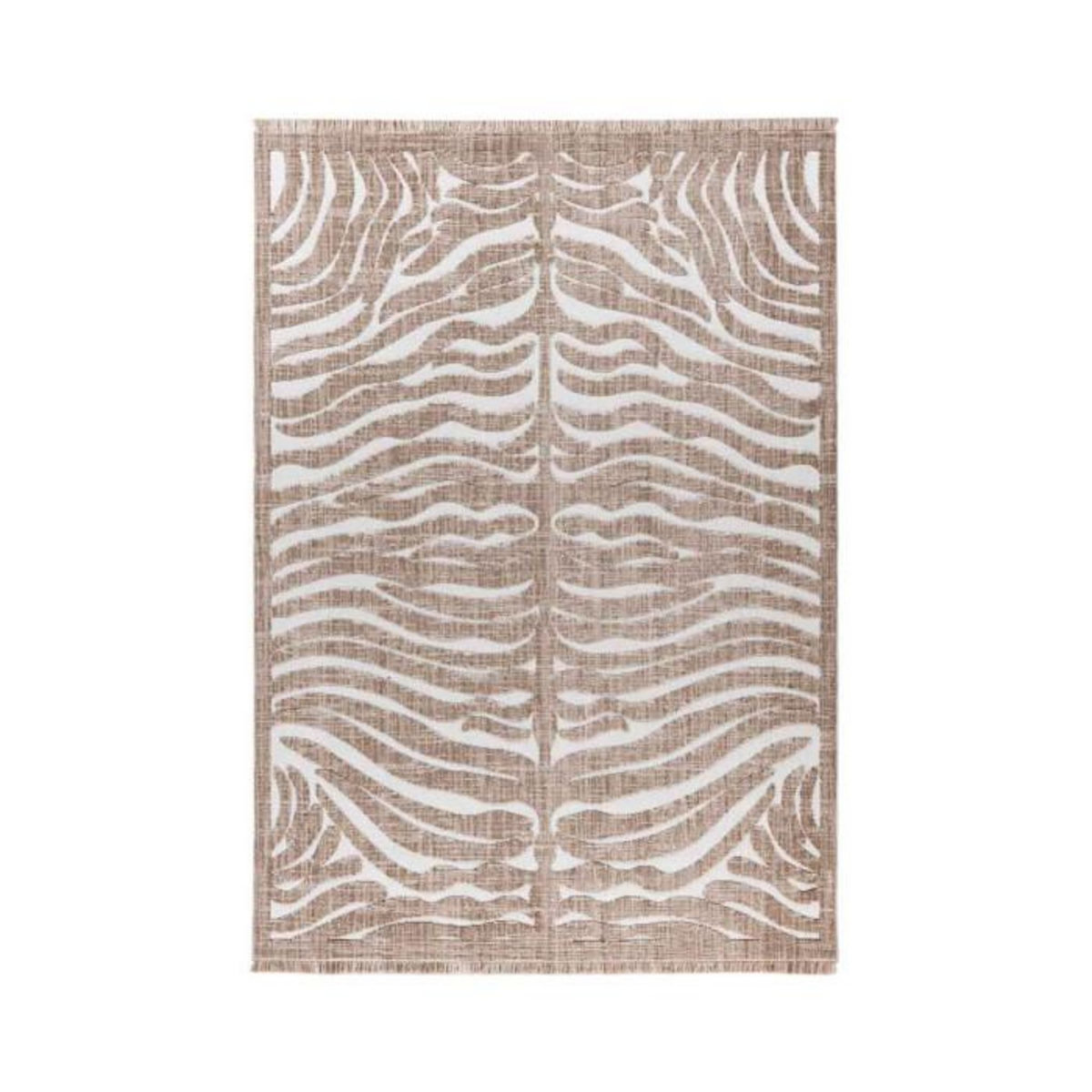 Paris Prix Tapis Tissé Ethnique à Poils Courts  Sarai II  Beige